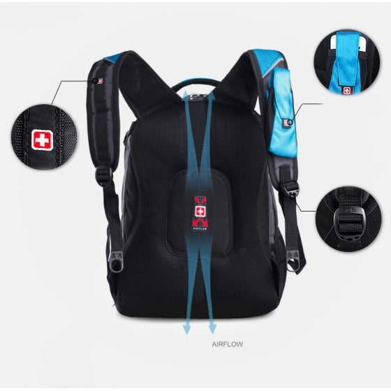 RED SWISSWIN BACKPACK 15.6 BUSINESS TRAVEL SCHOOL COLLEGE UNIVERSITY 4248 GALAXY BAGS