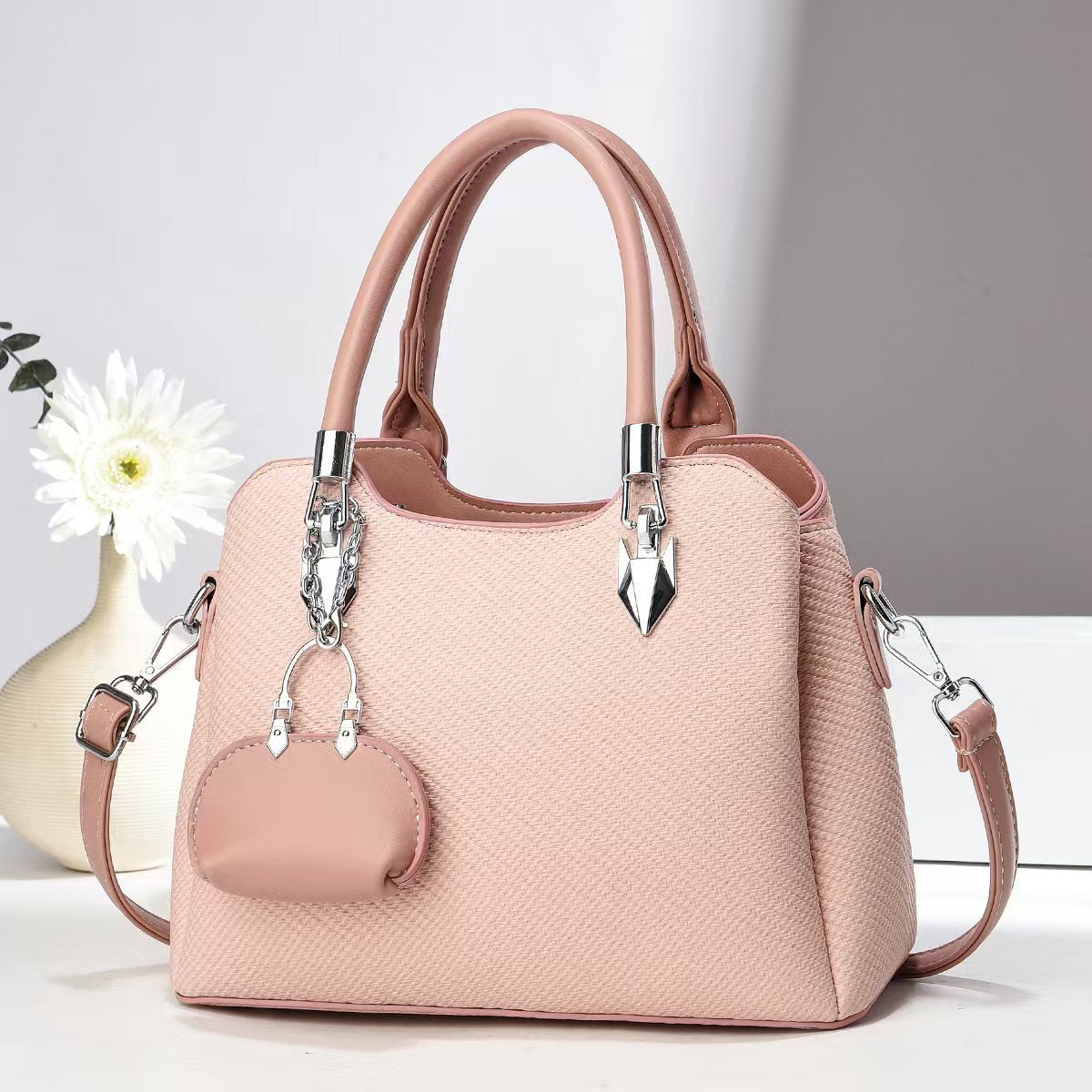 Handbag with KeyChain– Stylish Shoulder & Crossbody Bag for Women 9902-8