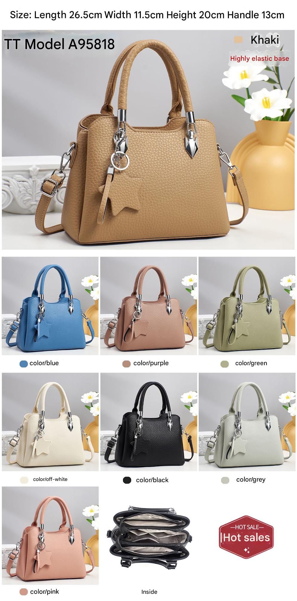 Handbag with KeyChain– Stylish Shoulder & Crossbody Bag for Women 9902-3