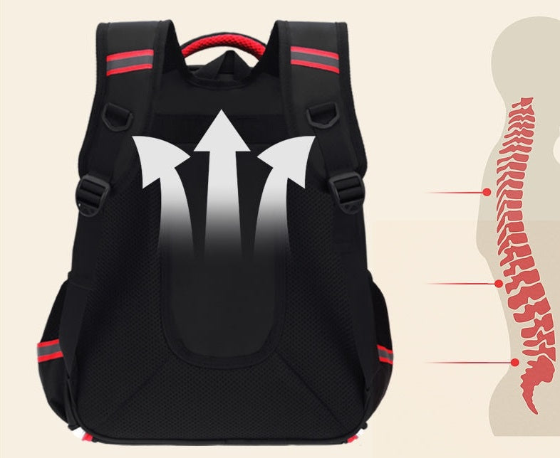 Red Student School Bag For Kids 4169 GALAXY BAGS
