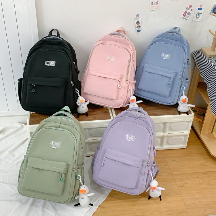 Purple Student Schoolbag Junior High School Boys and Girls Backpack 1688-11