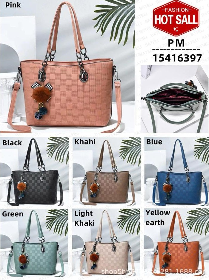 Black Leather Handbag for ladies 993-5 GALAXY BAGS