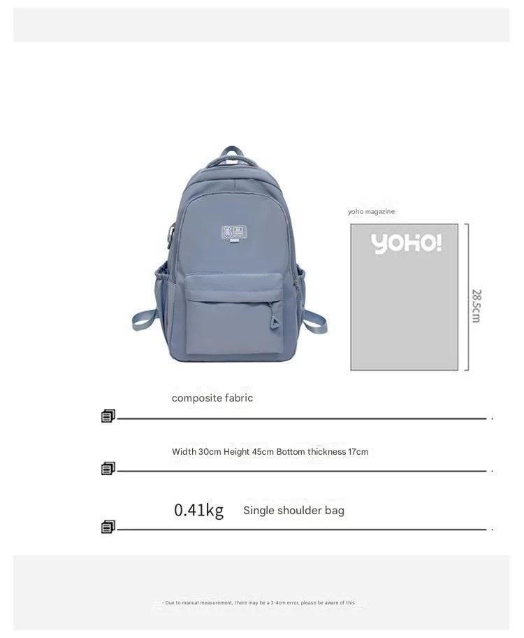 Blue Student Schoolbag Junior High School Boys and Girls Backpack 1688-11