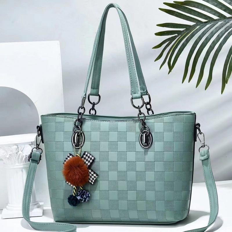 Green Leather Handbag for ladies 993-5