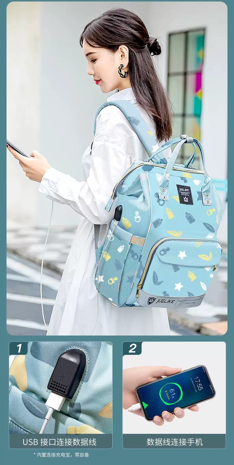 Harry Baby Diaper Bag – Cute Print | Multi-Compartment Baby Backpack HD003