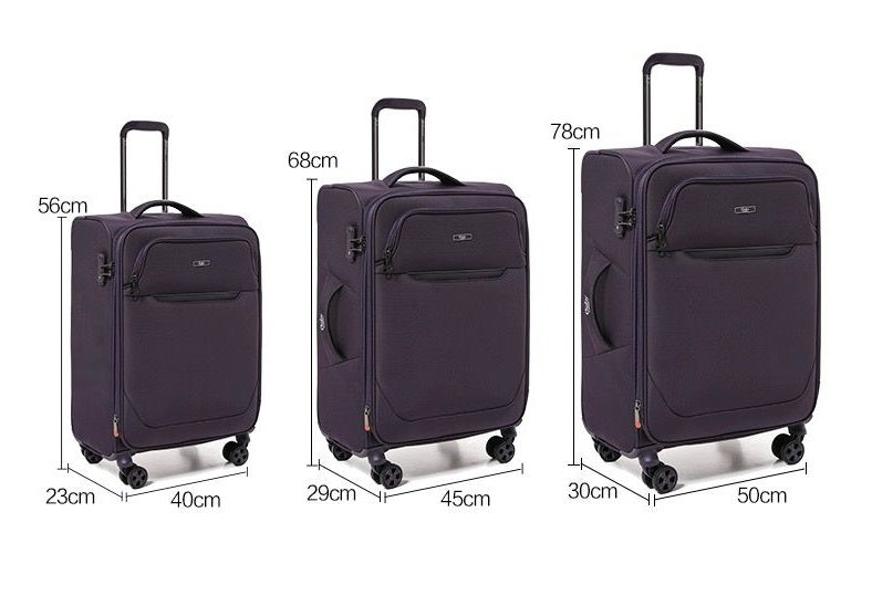 Black Goby London Carry-On Luggage Suitcase 3Pcs Sets On Wheels Oxford Luggage 3006 GALAXY BAGS