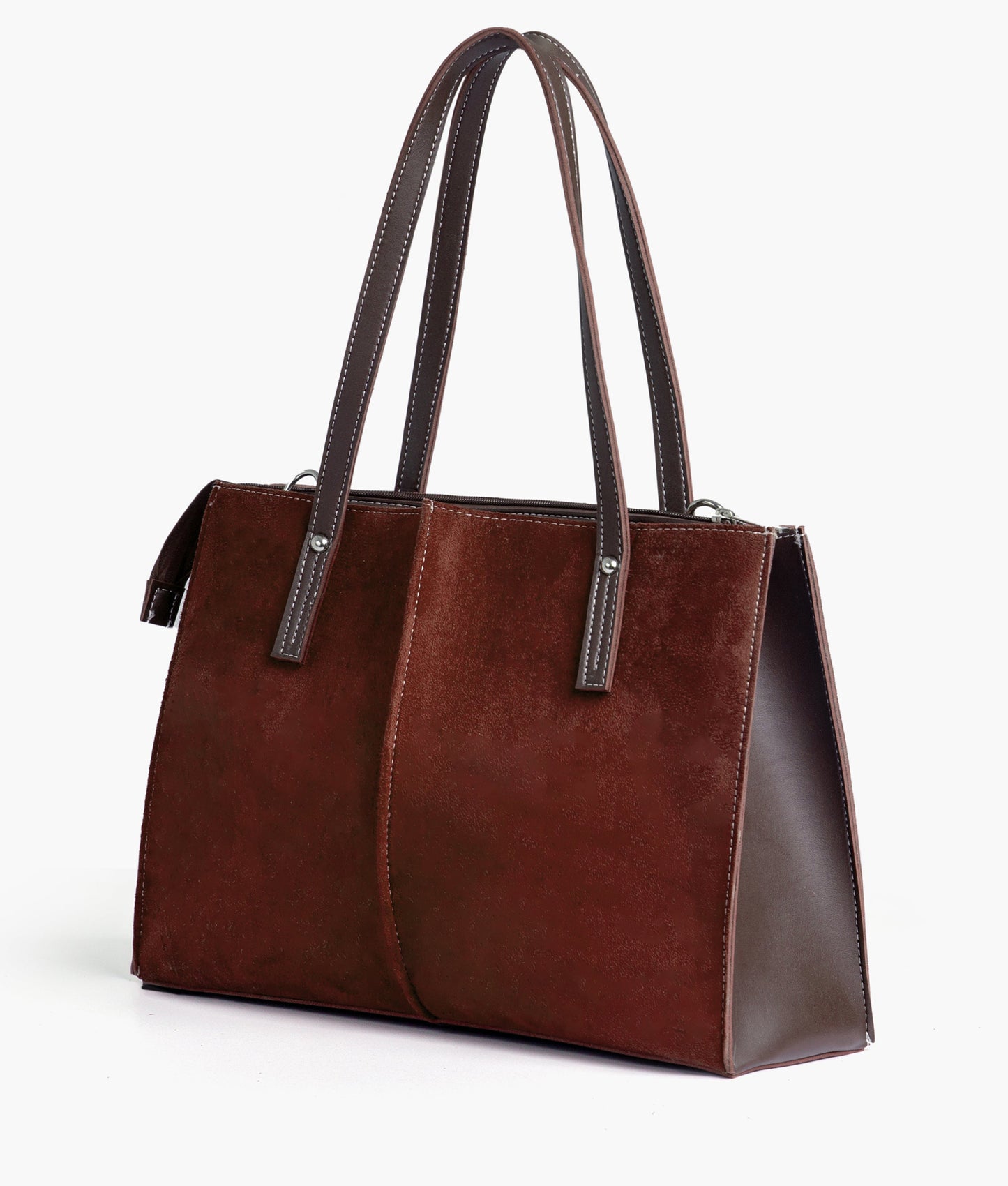 Brown Velvet Tote Bag 561 GALAXY BAGS