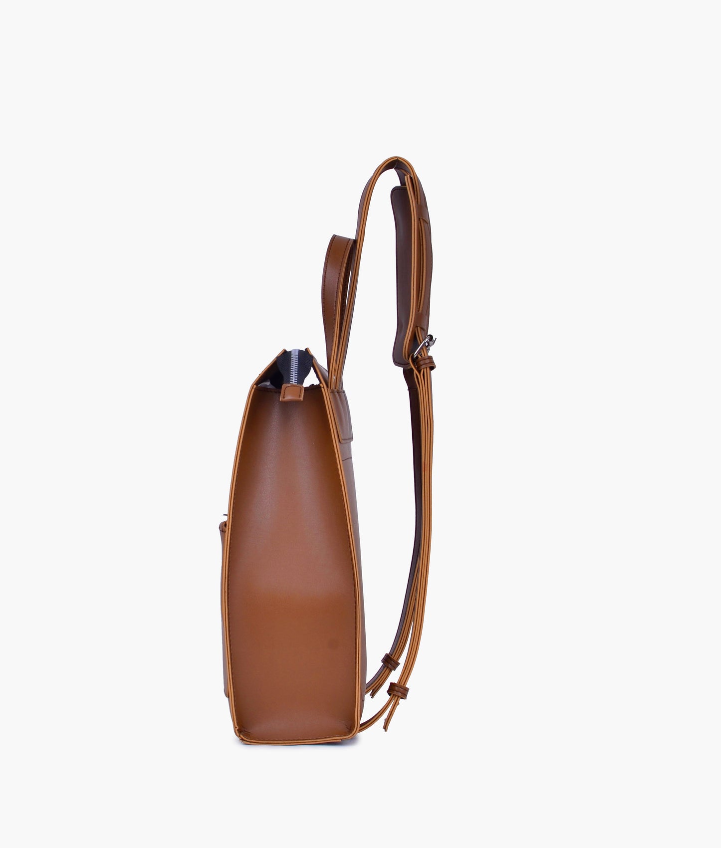 Musterd Leather Backpacks For women-Chic Zipper Closure Backpack 557-2 GALAXY BAGS