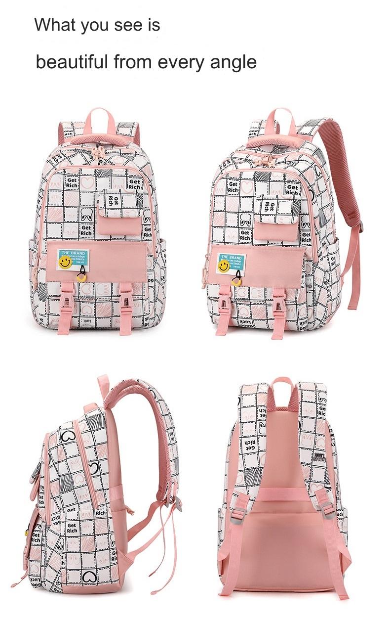 Black New High School Student School Backpack 1370 GALAXY BAGS