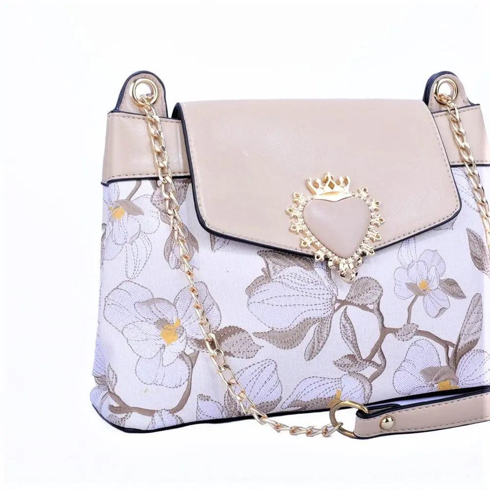 Blue Heart Decor Flap Over Mini Crossbody Bag 8816-3 GALAXY BAGS