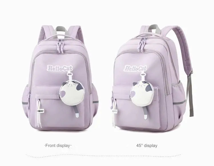 Blue Trendy Backpack for Girls 4081 GALAXY BAGS