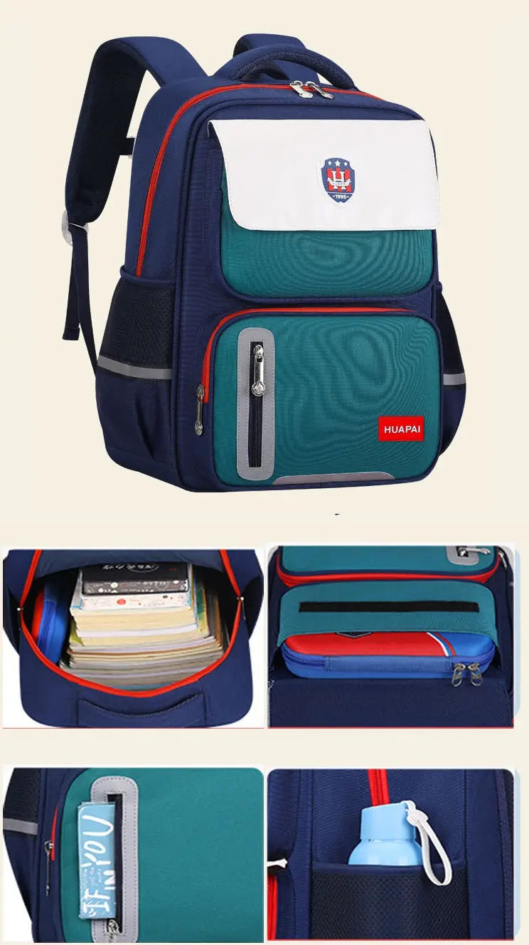 Blue & Pink Student School Bag For Kids 4155 GALAXY BAGS
