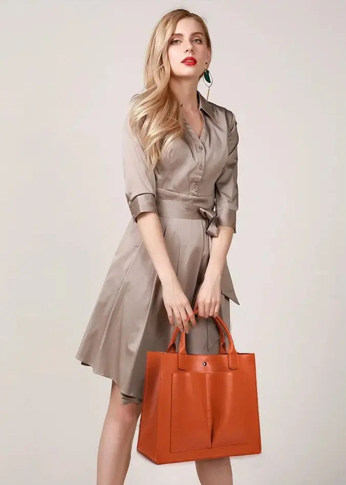Brown Ladies Tote bag 586 GALAXY BAGS