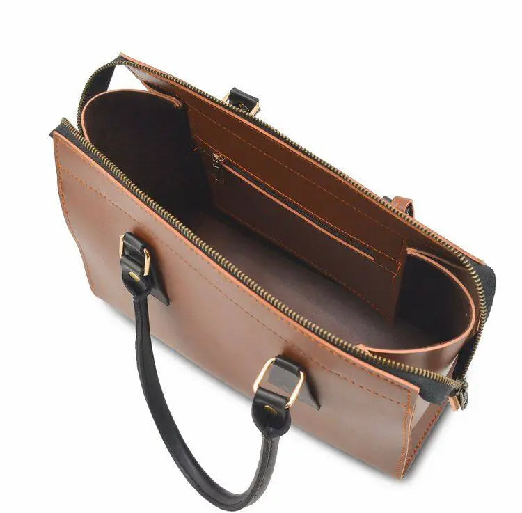 Brown Top Handel Bag 666 GALAXY BAGS