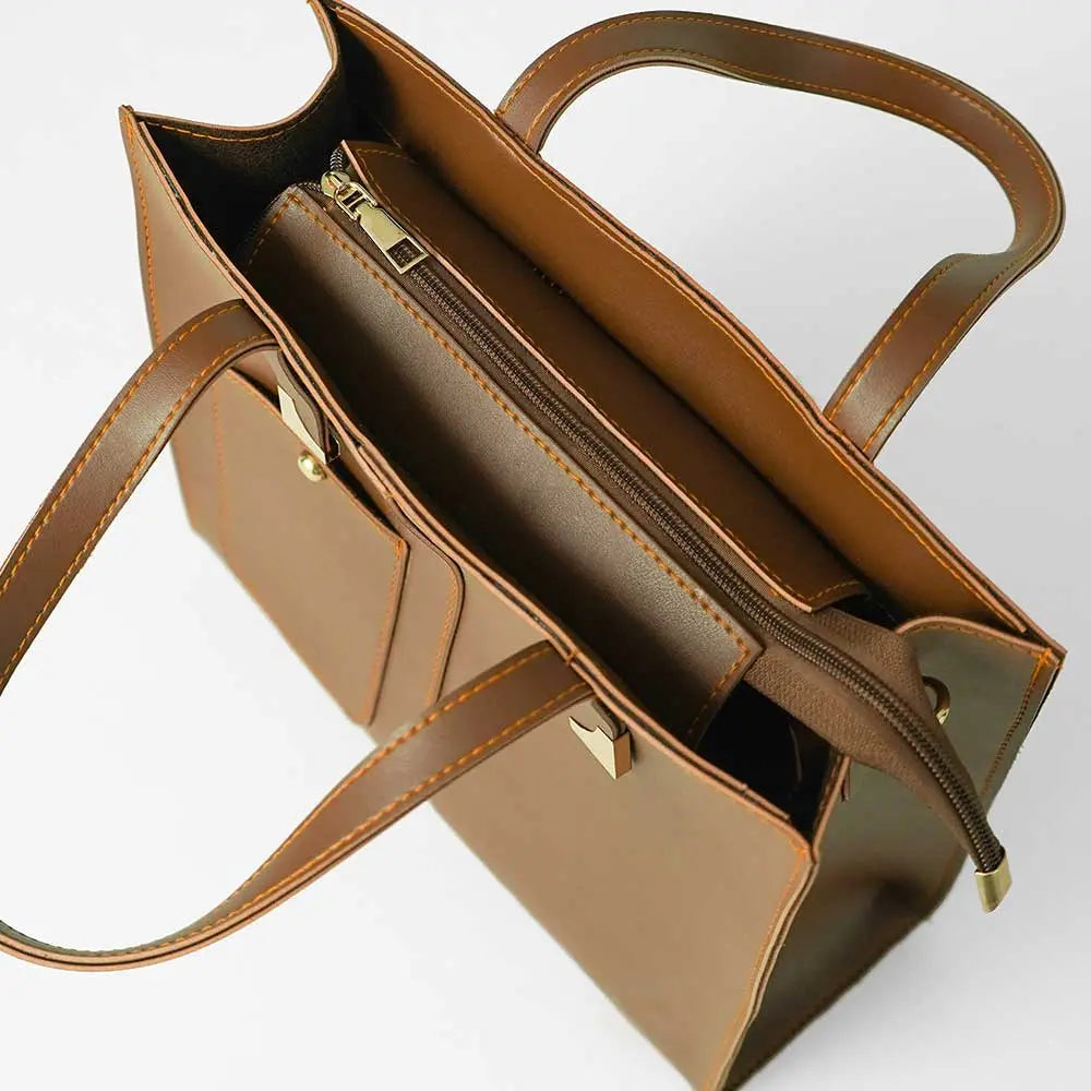 Brown Womens Tote Bag 564 GALAXY BAGS