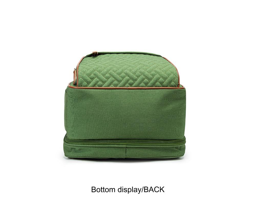 Green Baby Nappy Diaper Backpack, Foldable Stroller Bag USB Changing Bags Mosquito Net 4122 GALAXY BAGS