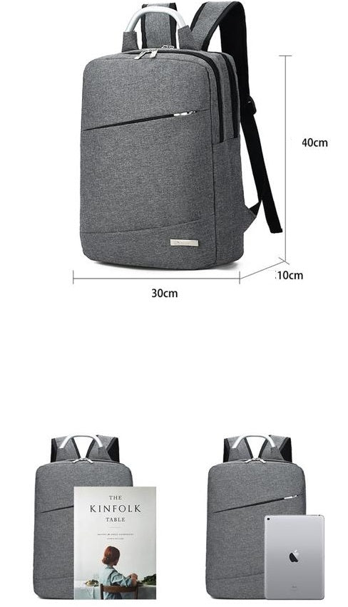 Grey Mens Womens Laptop Business Backpack 4232 GALAXY BAGS