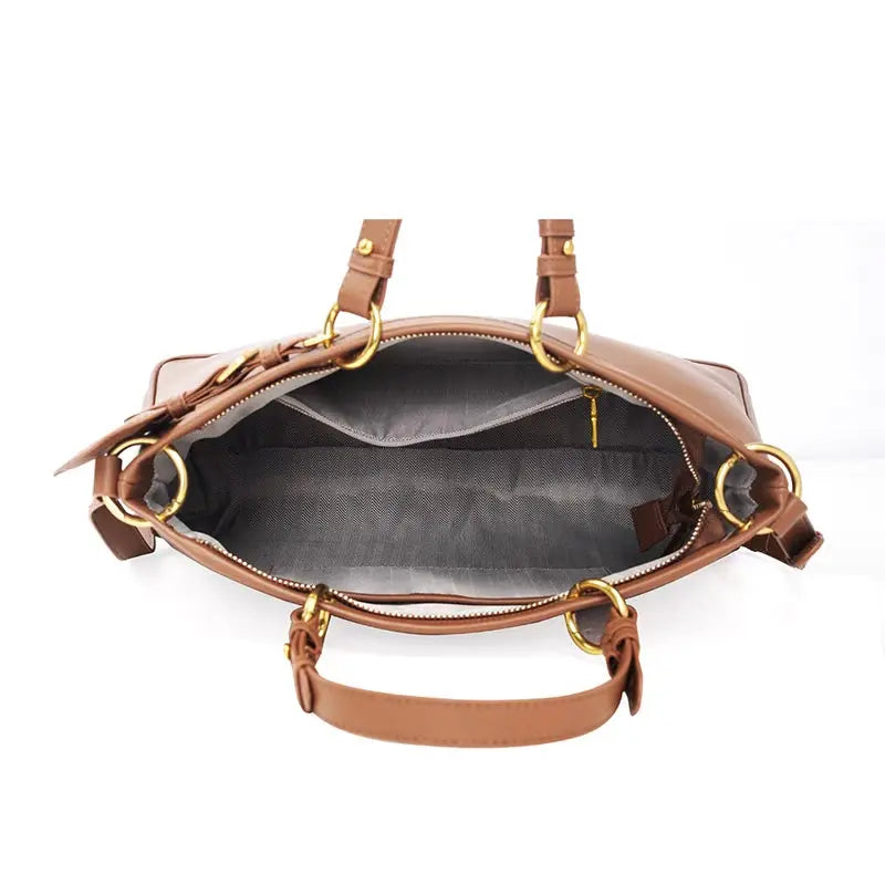 Charming Brown Handbag for Girls - Model 4123 GALAXY BAGS