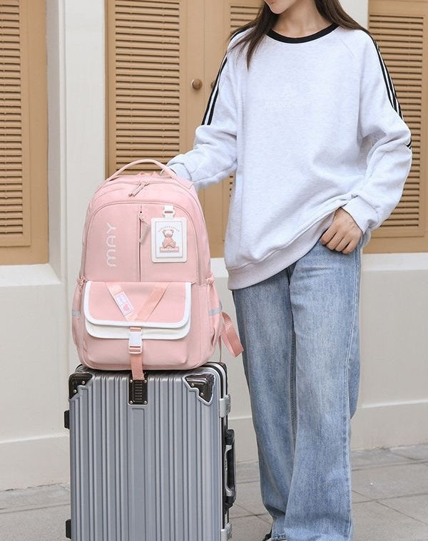 Durable Trolly Korean Vibe Unisex Backpack MS21 GALAXY BAGS