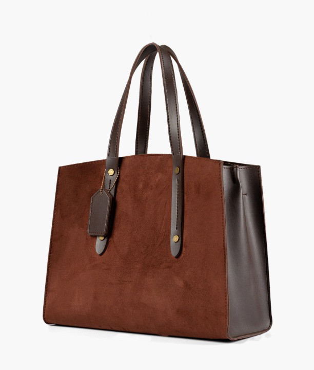Brown Velvet Handbag For Girls 598 GALAXY BAGS