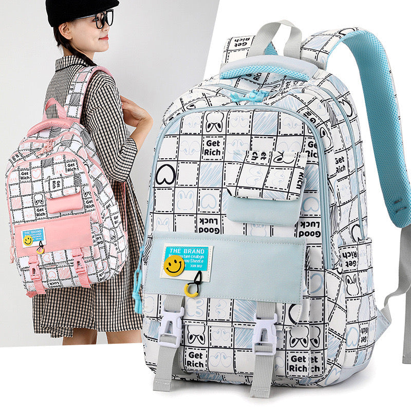 Black New High School Student School Backpack 1370 GALAXY BAGS