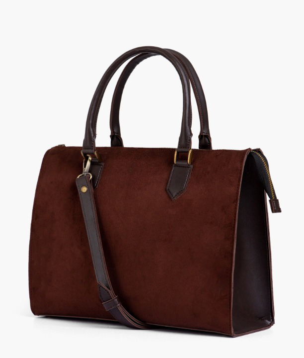 Brown Velvet Handbag For Women 599 GALAXY BAGS