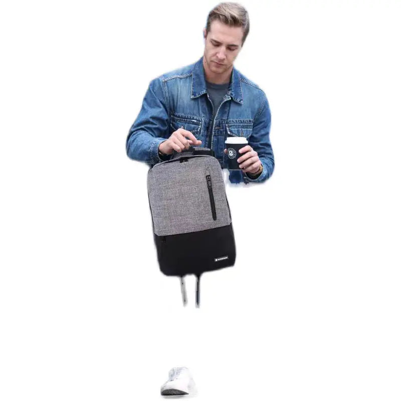 Grey Laptop Backpack For Boys And Girls 4023 GALAXY BAGS