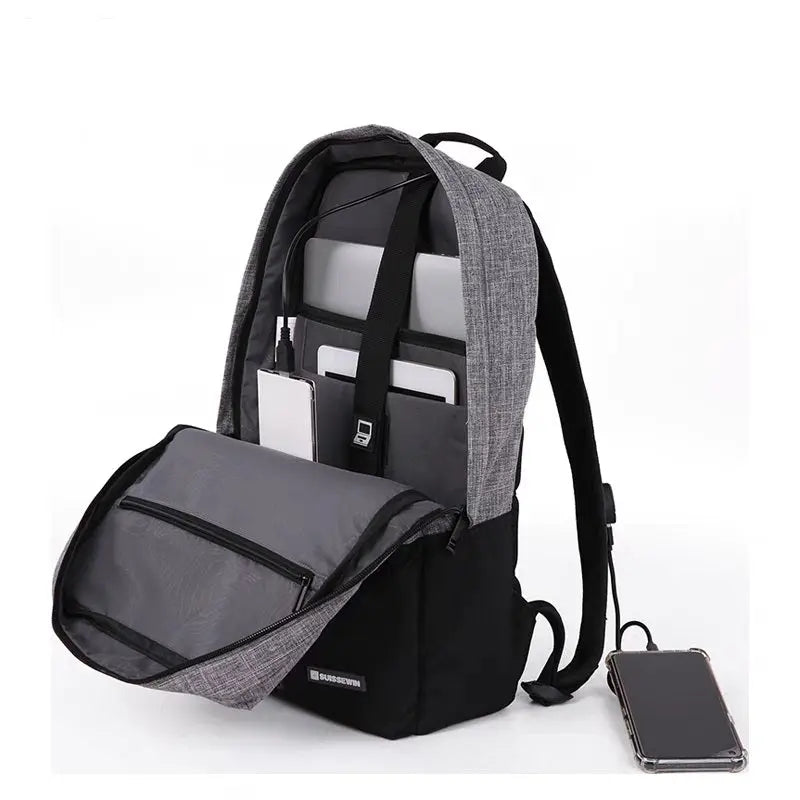 Grey Laptop Backpack For Boys And Girls 4023 GALAXY BAGS