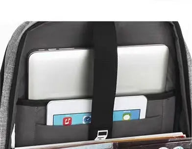 Grey Laptop Backpack For Boys And Girls 4023 GALAXY BAGS