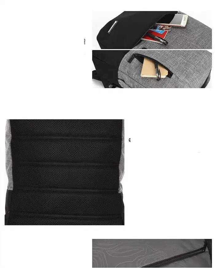 Grey Laptop Backpack For Boys And Girls 4023 GALAXY BAGS