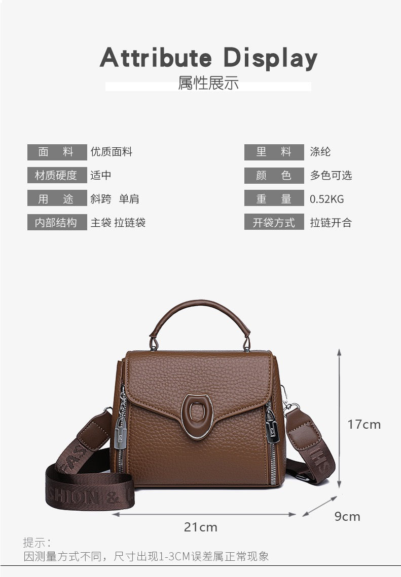 Stylish Handbag with Top Handle & Shoulder Strap 555-12