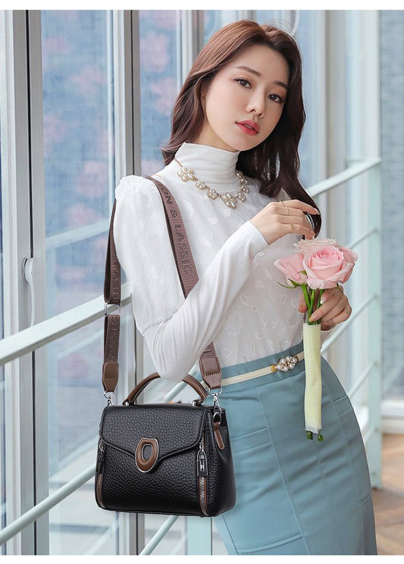 Stylish Handbag with Top Handle & Shoulder Strap 555-12