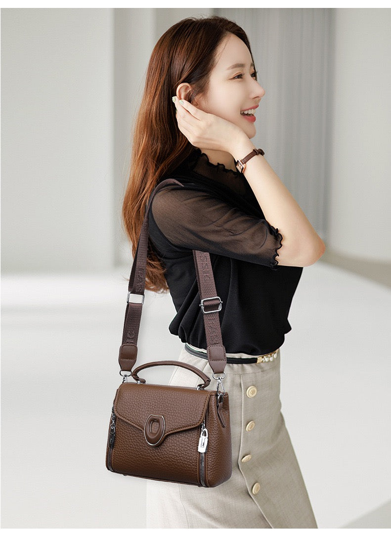 Stylish Handbag with Top Handle & Shoulder Strap 555-12