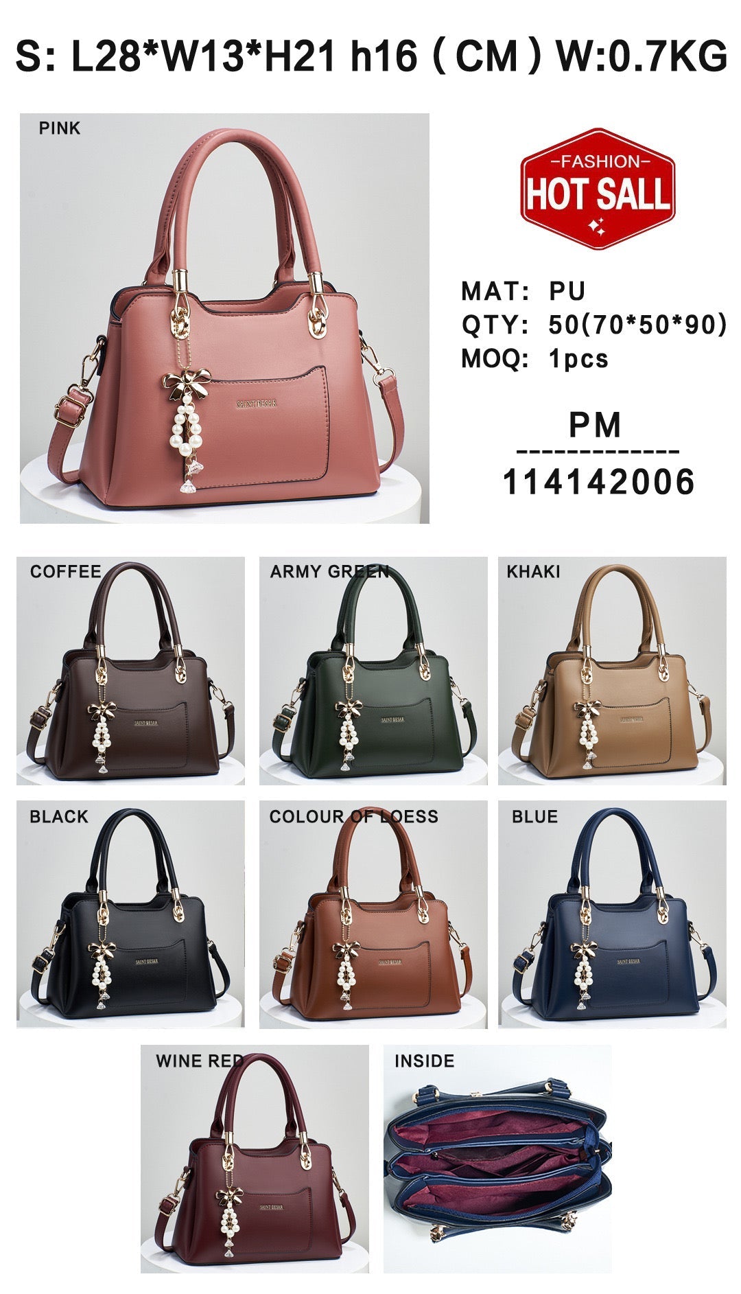 Green Handbag For Women 855-1 GALAXY BAGS