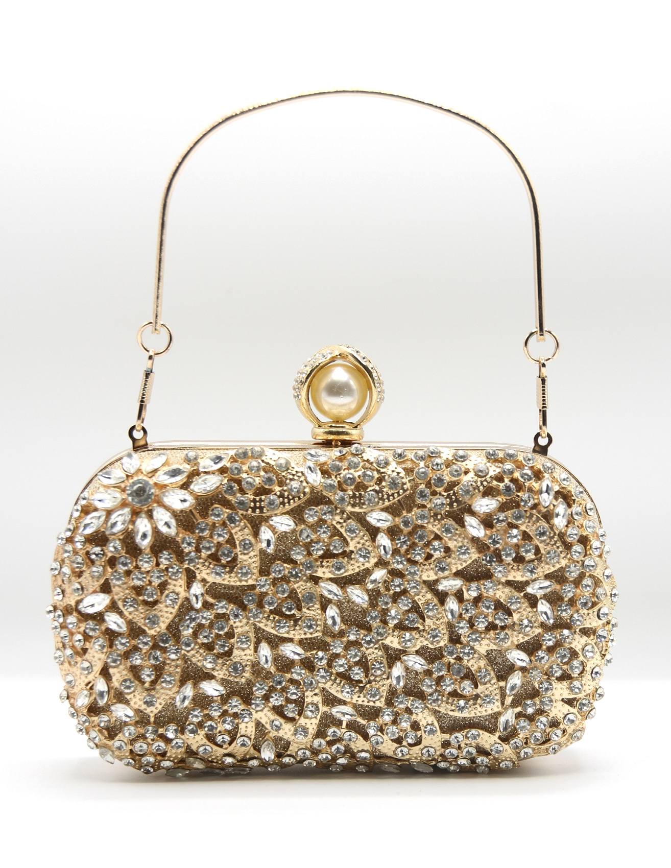 Golden Latest Stylo Bridal Clutch For Women 5002 GALAXY BAGS