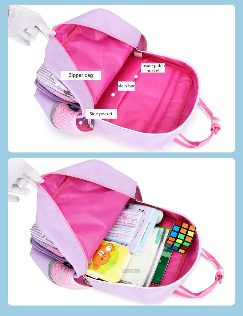 Pink Children's School Backpack - Model 4104 GALAXY BAGS