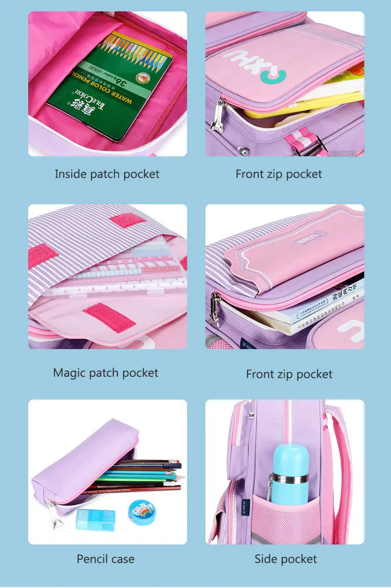 Pink Children's School Backpack - Model 4104 GALAXY BAGS