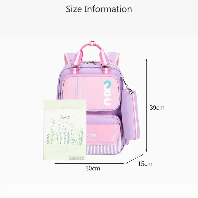 Pink Children's School Backpack - Model 4104 GALAXY BAGS