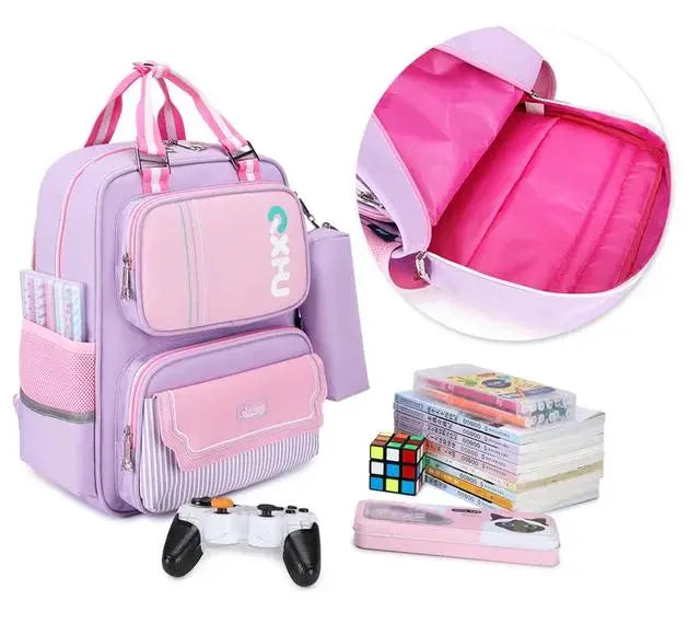 Pink Children's School Backpack - Model 4104 GALAXY BAGS