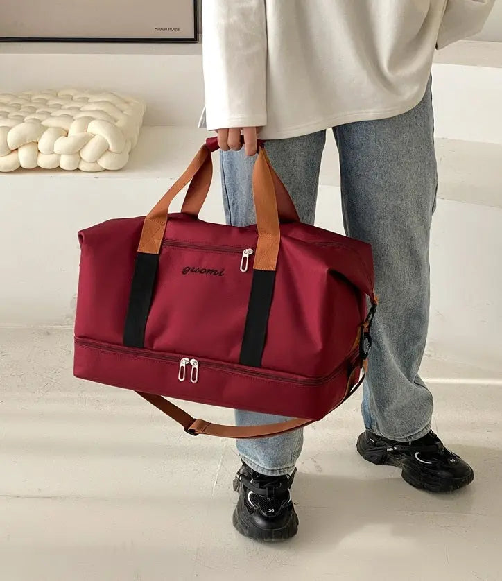 Red Travel Duffel Bag for Men & Women 4130 GALAXY BAGS