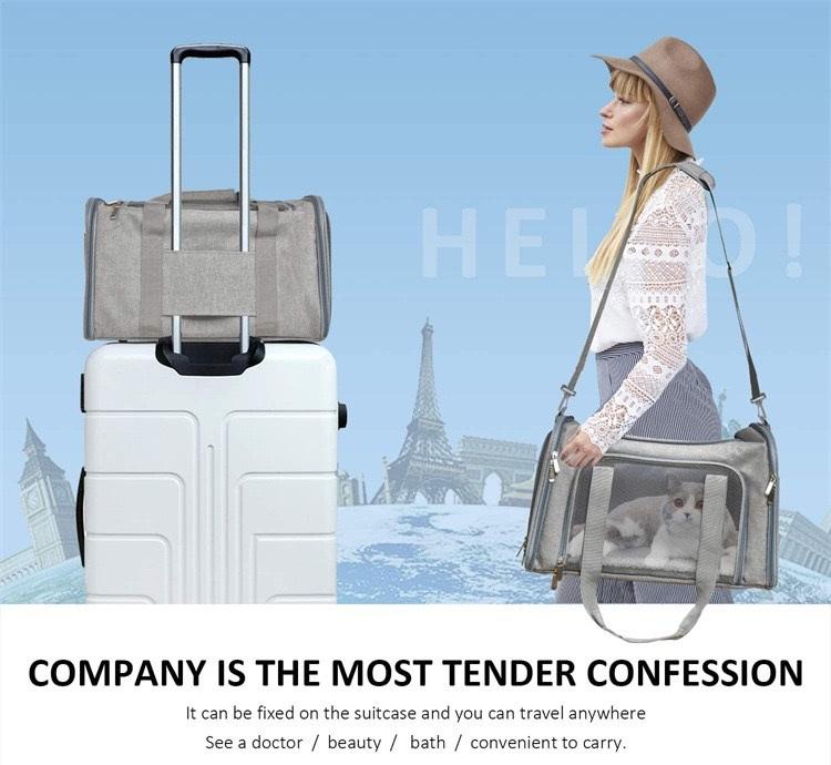 Pet Carrier Bag Soft Sided Portable Folding Airline Travel Approved Bag 1252 GALAXY BAGS