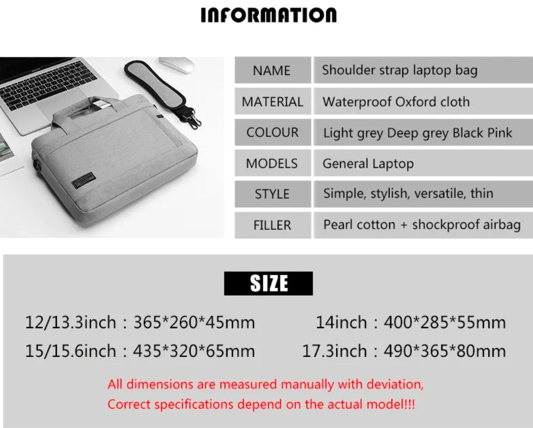 Grey Laptop File Bag 17 inch For Men Womens 4072 GALAXY BAGS