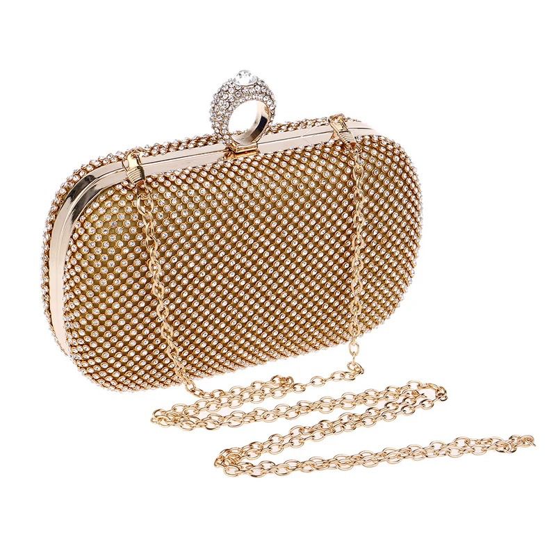 Golden Latest Stylo Bridal Clutch For Women 5002 GALAXY BAGS