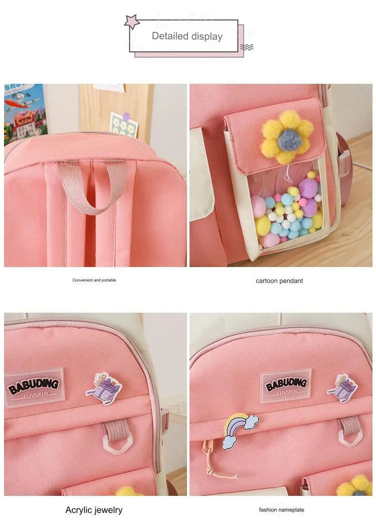 White Backpack For Girls 4240 GALAXY BAGS