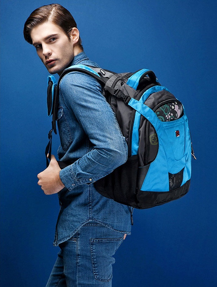 RED SWISSWIN BACKPACK 15.6 BUSINESS TRAVEL SCHOOL COLLEGE UNIVERSITY 4248 GALAXY BAGS