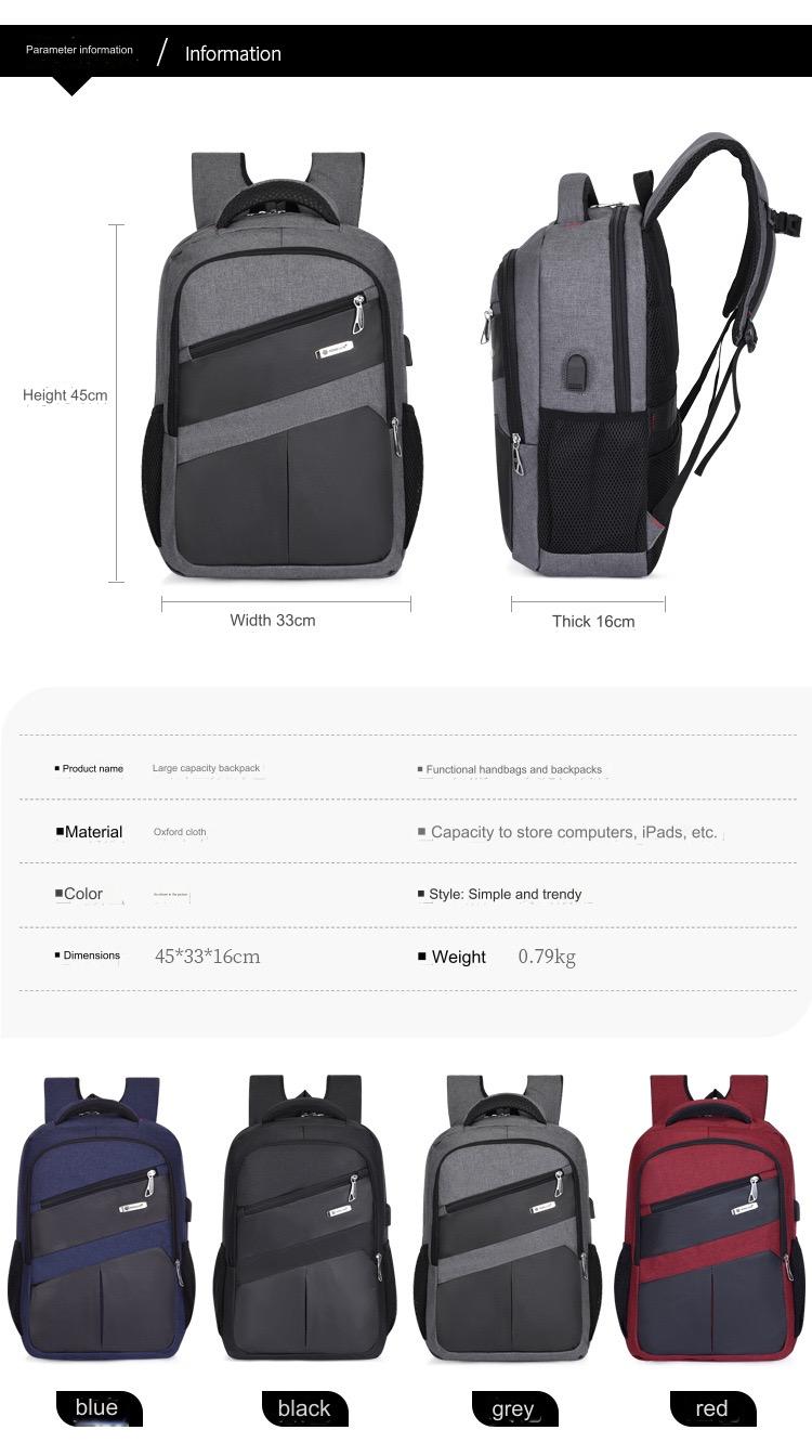Durable And Stylish Laptop Backpack With USB MJ190 GALAXY BAGS