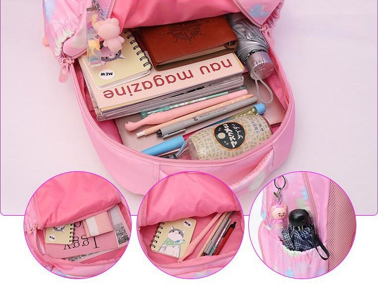 Pink Simple School College Bag 4226 GALAXY BAGS