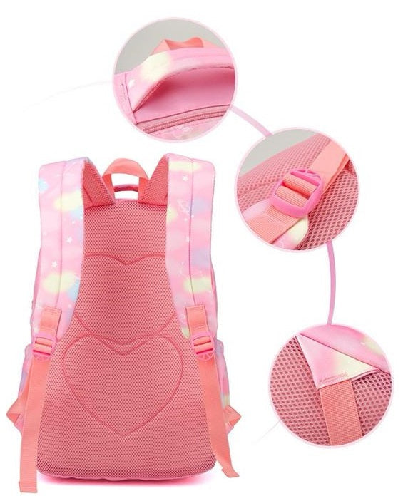 Pink Simple School College Bag 4226 GALAXY BAGS
