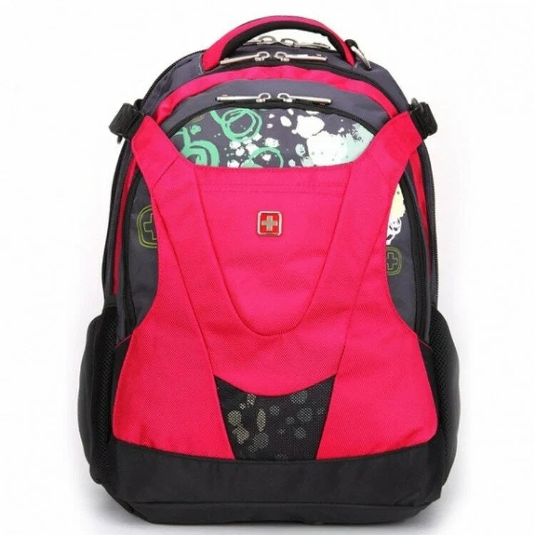 RED SWISSWIN BACKPACK 15.6 BUSINESS TRAVEL SCHOOL COLLEGE UNIVERSITY 4248 GALAXY BAGS