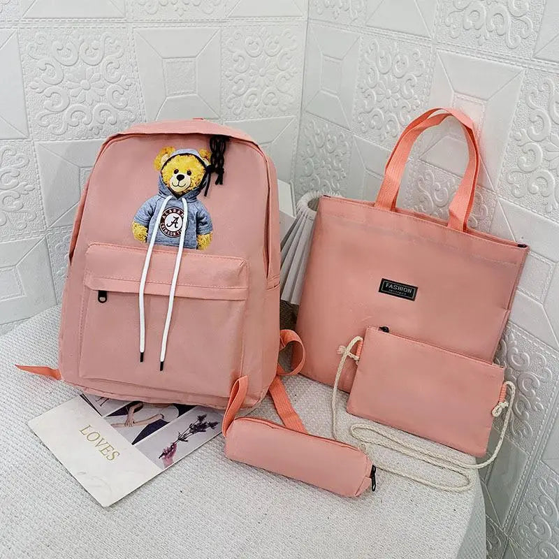 pink Girls Backpack 4 in 1 School Backpack for Girls 4211 GALAXY BAGS